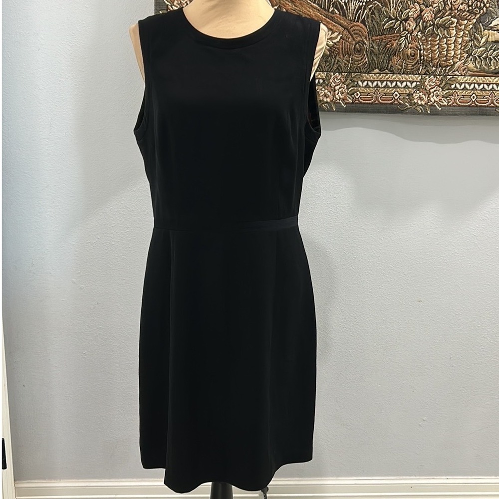 J. Crew‎ Black Sleeveless Dress Size 12 Career Casual Versatile
